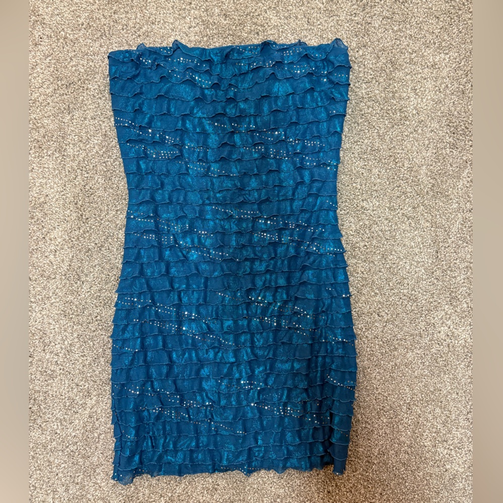 Ruby Rox Teal Textured Mini Dress